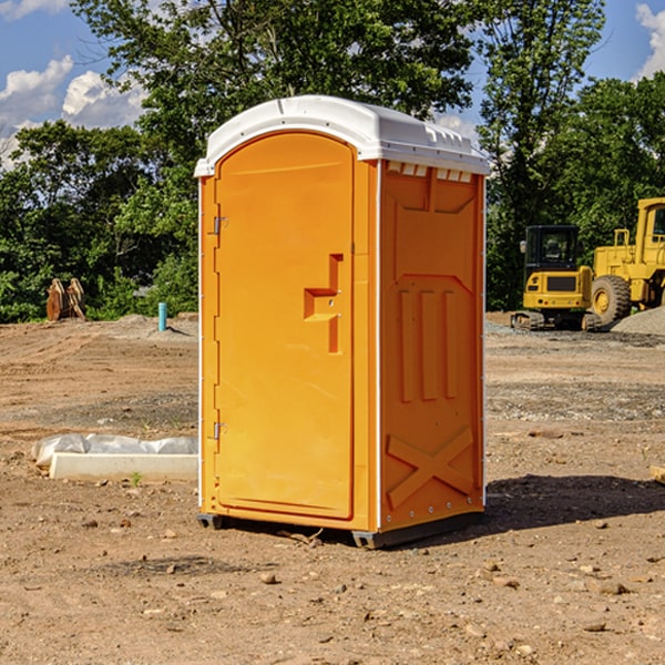 how often are the portable toilets cleaned and serviced during a rental period in Lake Camelot Wisconsin